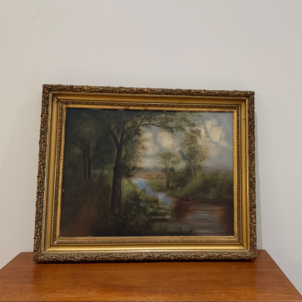 Painting from the between  1880 - 1920  Victorian or Edwardian landscape